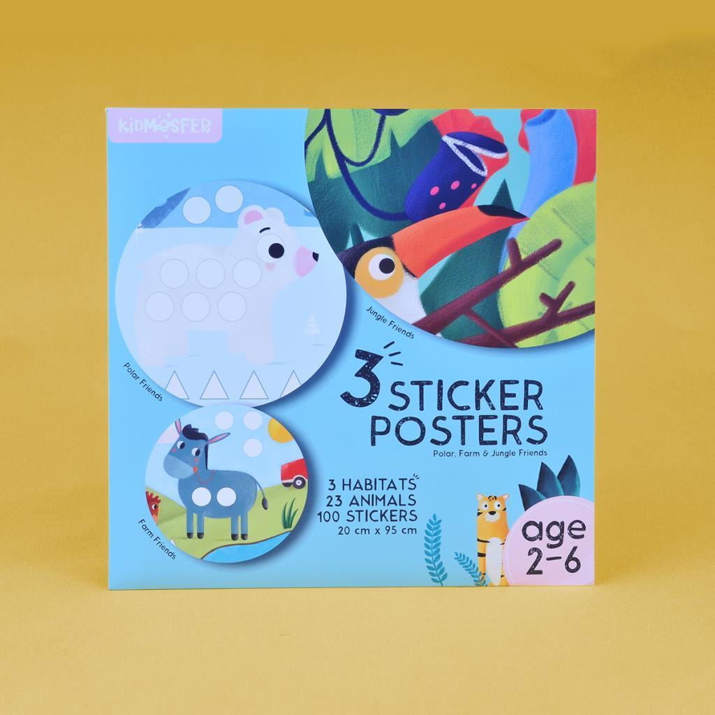 3'lü Habitat Sticker Poster